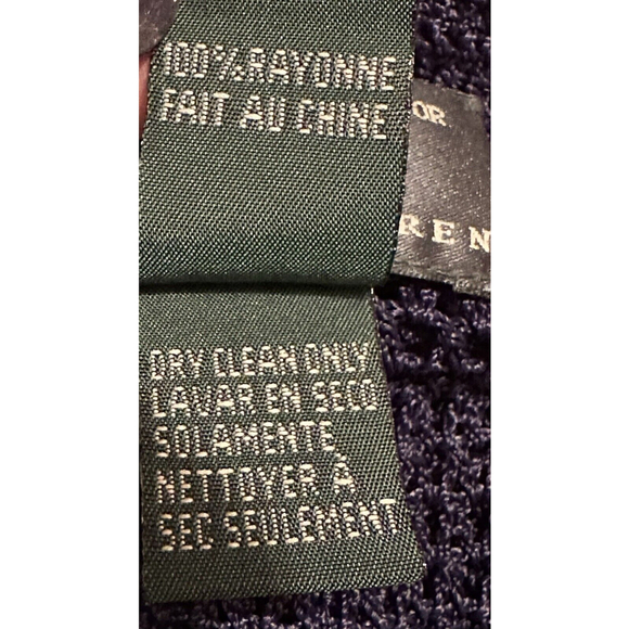 Lauren Ralph Lauren Hand Knit Cardigan Sweater Women M Blue Ruffle Long Sleeves - Picture 8 of 15